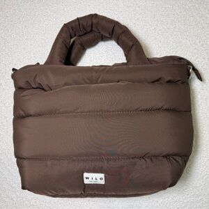 Wilo The Label Puffer Mini tote brown puffy